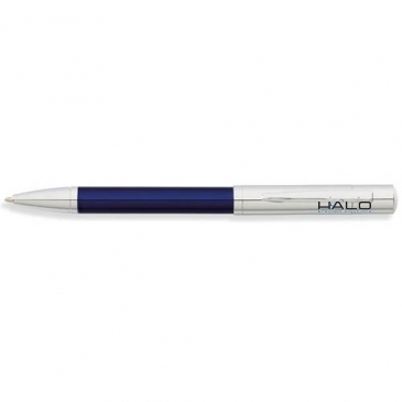 Greenwich Chrome/Evening Blue Laquer Ballpoint Pen