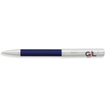 Greenwich Chrome/Evening Blue Laquer Ballpoint Pen