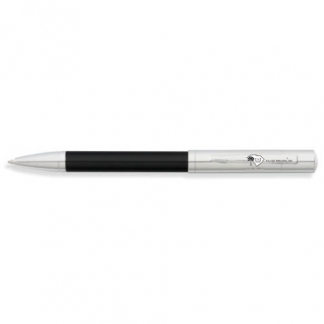Greenwich Chrome/Tuxedo Black Lacquer Ballpoint Pen