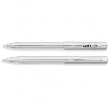 Greenwich Chrome Ballpoint Pen and 0.9mm Pencil Set