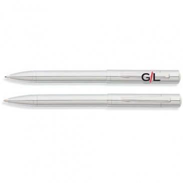 Greenwich Chrome Ballpoint Pen and 0.9mm Pencil Set