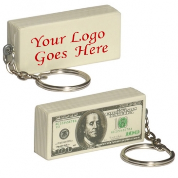 $100 Bill Stress Reliever Key Chain