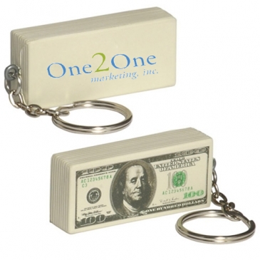 $100 Bill Stress Reliever Key Chain