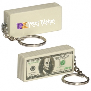 $100 Bill Stress Reliever Key Chain