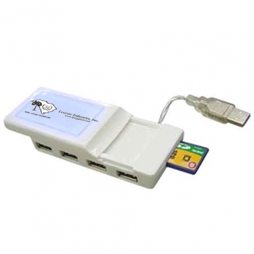 4 Port Hub With Built in Card Reader