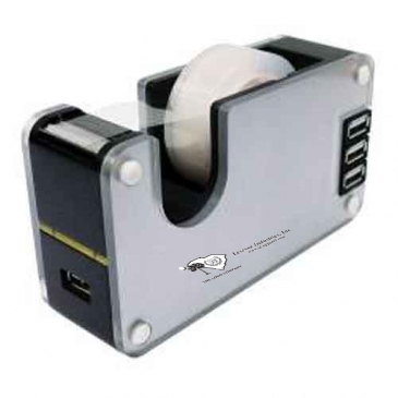 Desktop Tape Dispenser & 4-Port USB Hub