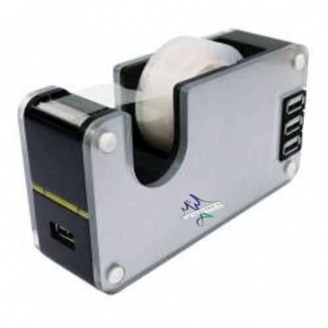 Desktop Tape Dispenser & 4-Port USB Hub