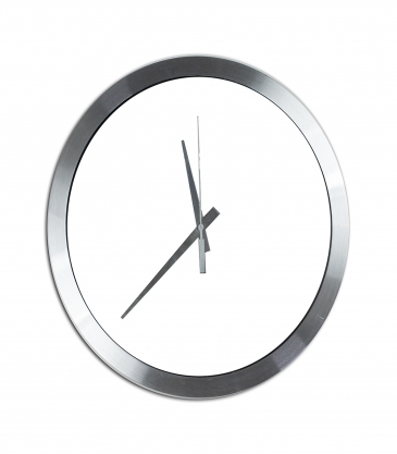 "BRIDGE" 14" Brushed Metal Wall Clock