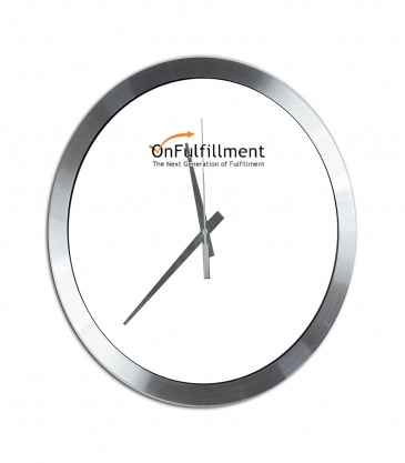 "BRIDGE" 14" Brushed Metal Wall Clock