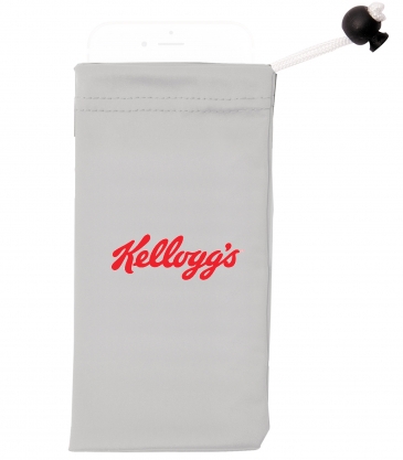 Microfiber Cell Phone and Accessories Drawstring Pouch