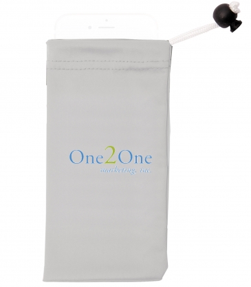 Microfiber Cell Phone and Accessories Drawstring Pouch
