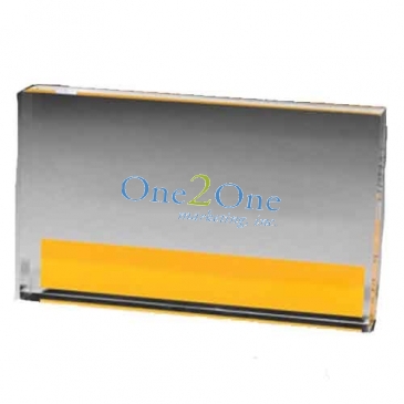 Rectangular Acrylic Paperweight - 2-1/2” x 4” x 1/2”