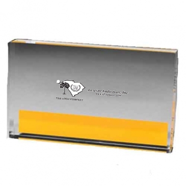 Rectangular Acrylic Paperweight - 2-1/2” x 4” x 1/2”