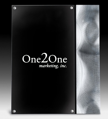 Striped Metal Plaque