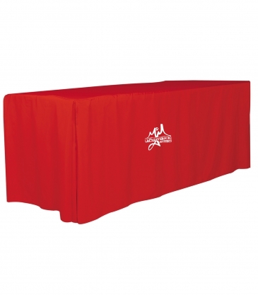 "OMAHA SIX" 4-Sided Fitted Style Table Covers & Table Throws (Bla
