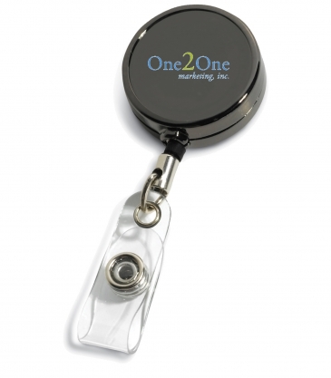 30” Cord Gunmetal Colored Solid Metal Retractable Badge