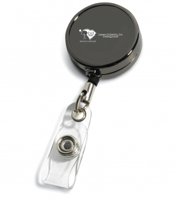30” Cord Gunmetal Colored Solid Metal Retractable Badge