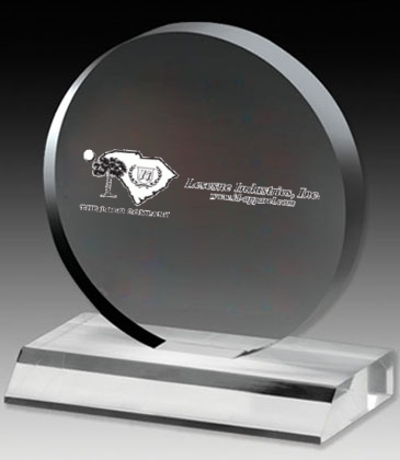 Clear Circle Award - 6" Dia