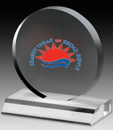 Clear Circle Award - 6" Dia