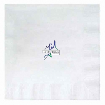 5"x5" White 1-Ply Beverage Napkins