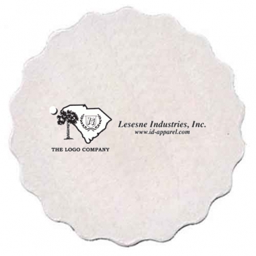 40 Pt. 3.625" Round Scalloped Coaster