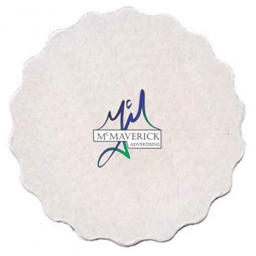40 Pt. 3.625" Round Scalloped Coaster