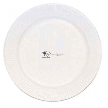 7" White Paper Plate - The 500 Line