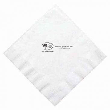 .5"x6.5" White 1-Ply Luncheon Napkins