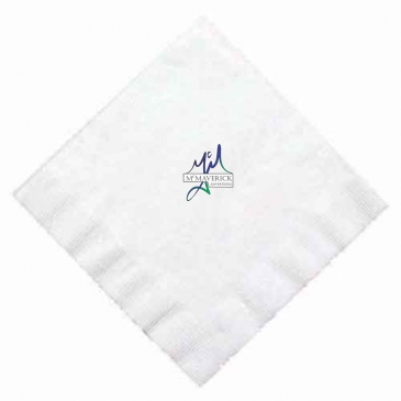 .5"x6.5" White 1-Ply Luncheon Napkins