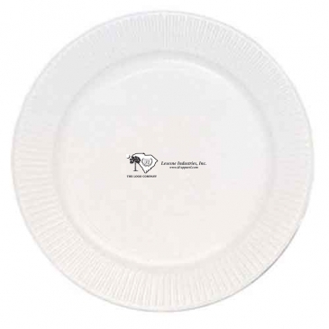 7'' White Paper Plate - The High Lines