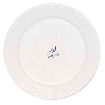7'' White Paper Plate - The High Lines
