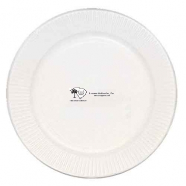 9" White Paper Plate - The High Lines