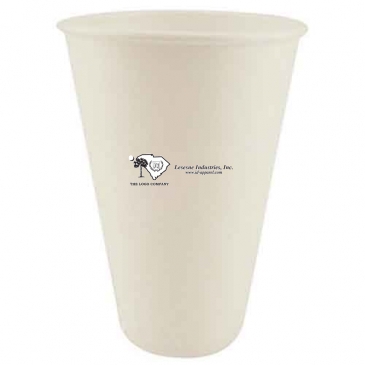 16 Oz. Eco-Friendly Solid White Cups - The 500 Line