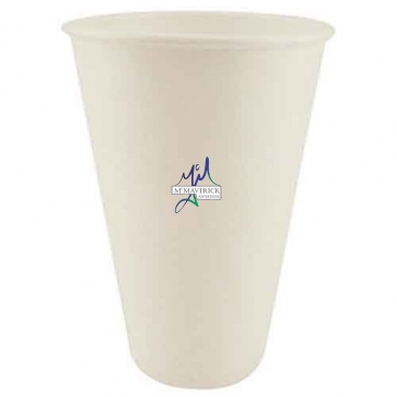 16 Oz. Eco-Friendly Solid White Cups - The 500 Line