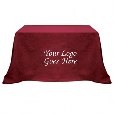 Flat 3-sided Table Cover - fits 4 foot standard table