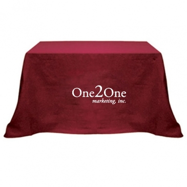 Flat 3-sided Table Cover - fits 4 foot standard table