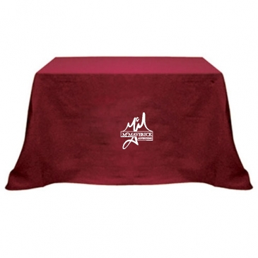 Flat 3-sided Table Cover - fits 4 foot standard table