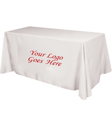 Flat 3-sided Table Cover - fits 6 foot standard table