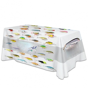 All Over Dye Sub Table Cover - flat poly 3-sided, fits 6' table