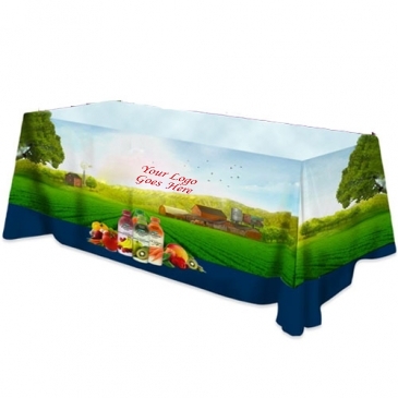 All Over Dye Sub Table Cover - flat poly 4-sided, fits 8' table