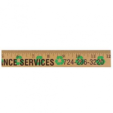 Recycling Background Rulers - Clear Lacquer Finish