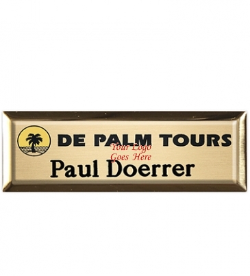 New York Executive Metal Name Badge (Standard Size 3" x 1")