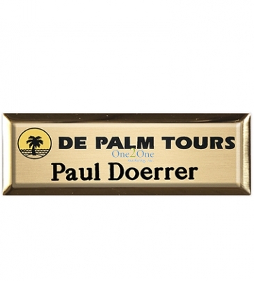 New York Executive Metal Name Badge (Standard Size 3" x 1")