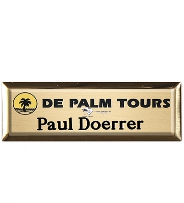 New York Executive Metal Name Badge (Standard Size 3" x 1")