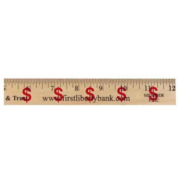Dollar Sign/Financial Background Rulers - Clear Lacquer Fini