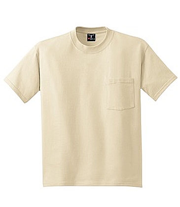 Hanes Beefy-T - 100% Cotton T-Shirt with Pocket