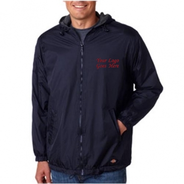 Dickies Men's Fleece-Lined Hooded Nylon Jacket