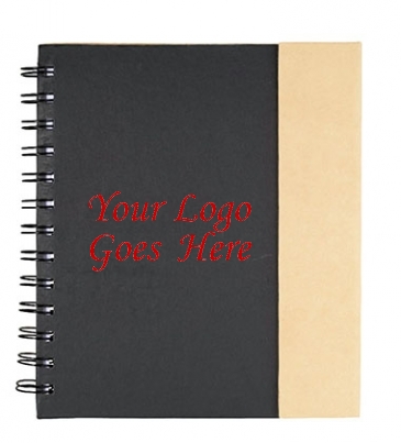 6.5" x 7" Lock-it Spiral Notebook w/Pen