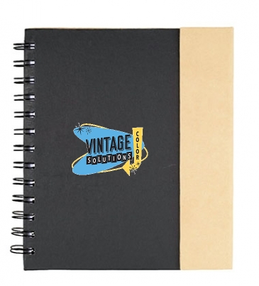 6.5" x 7" Lock-it Spiral Notebook w/Pen