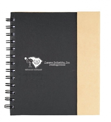 6.5" x 7" Lock-it Spiral Notebook w/Pen